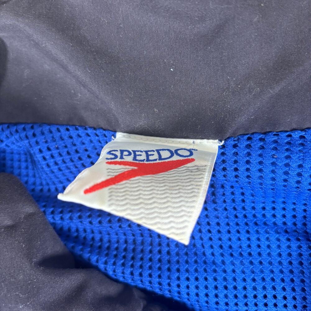 Vintage 00s SPEEDO Full Zip Windbreaker Blue Size Medium Clean - Picture 2 of 10